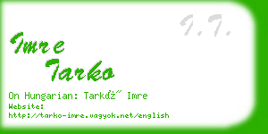 imre tarko business card